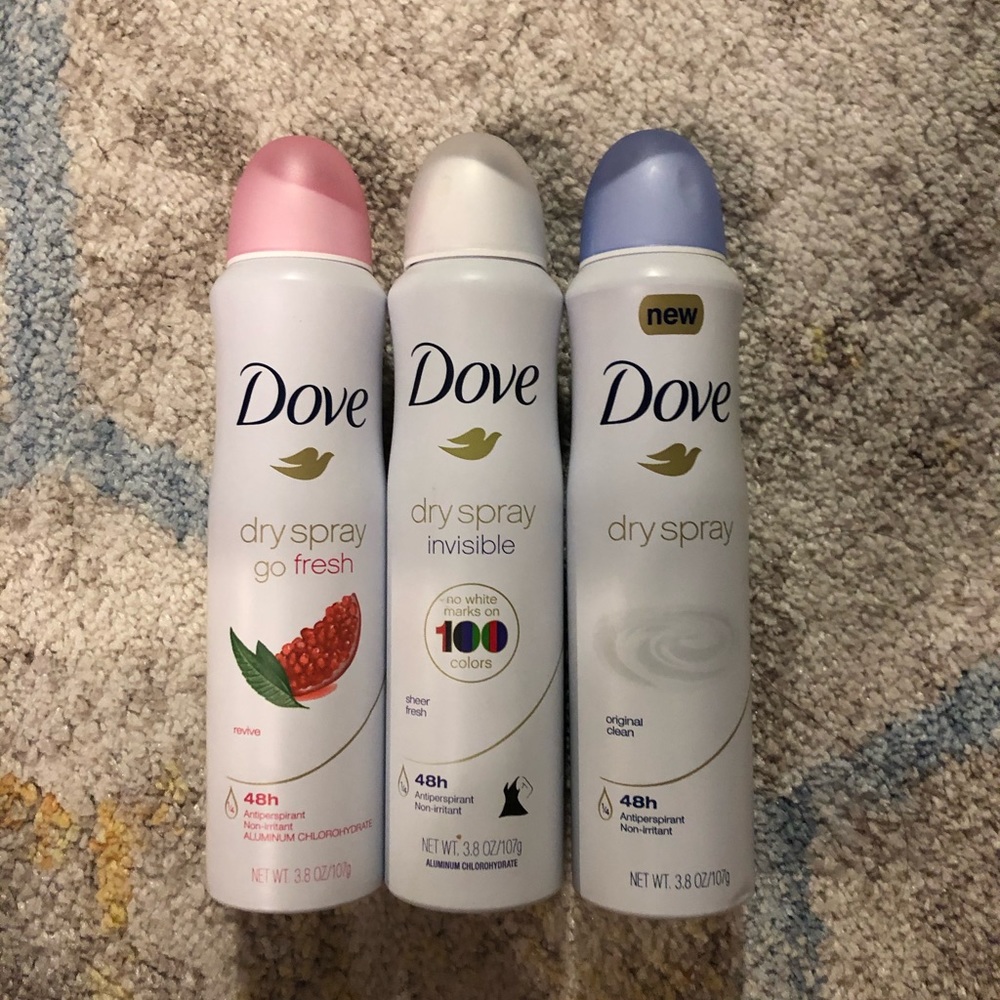 3 Dove Spray Deodorants